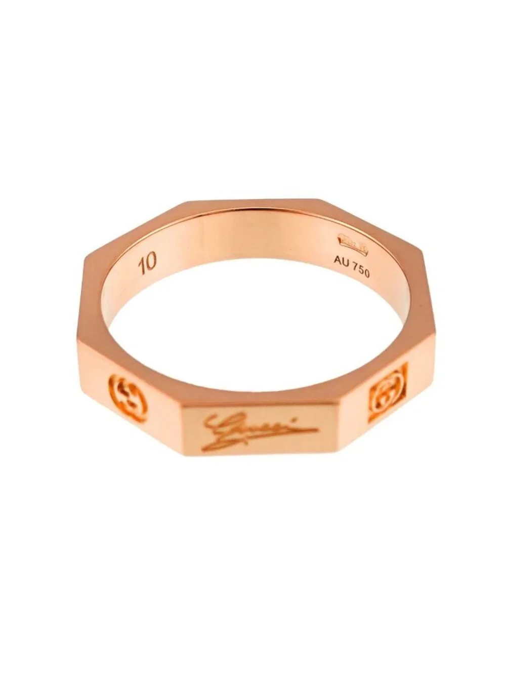 Gucci Octagonal Ring 18k PG Pink Gold
